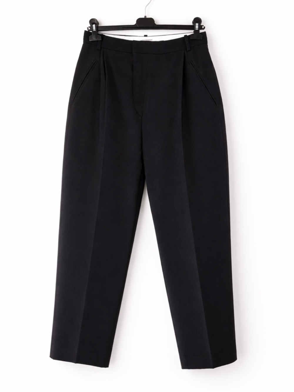 Victoria Beckham Dark Navy High-Waist Tailored Trousers